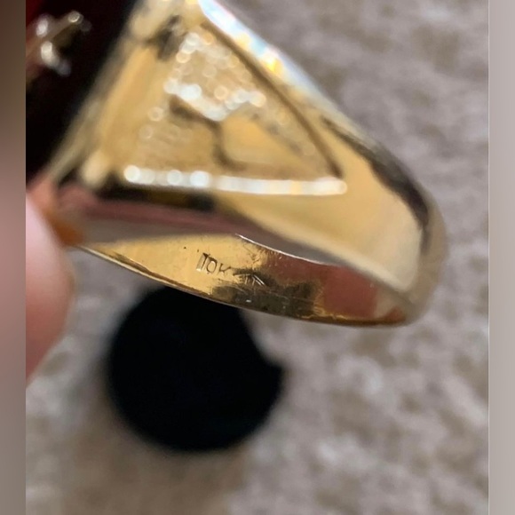 Sold 10k Masonic Gold Ring Size 12//7.1 grams - Picture 3 of 4